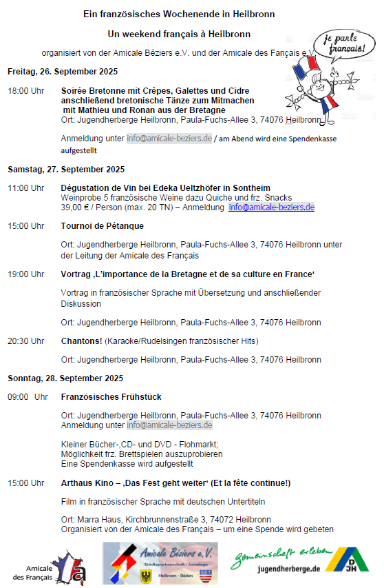 Weekend francais 2025